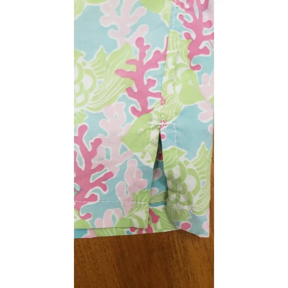 Lilly Pulitzer men's vintage swim shorts sz medium pastel fish, coral lining